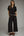 Solid Scallop Pants Set- Black