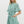 Floral Print Ruffle Sleeve Pullover Dress- Green