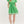 Solid Flutter Sleeve Pullover Dress- Green