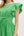 Solid Flutter Sleeve Pullover Dress- Green