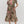 Paisley Pattern Smocked Cuff Band Tiered Dress- Olive