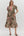 Paisley Pattern Cuff Band Tiered Dress- Olive