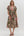 Paisley Pattern Cuff Band Tiered Dress- Olive