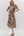 Paisley Pattern Cuff Band Tiered Dress- Olive