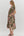 Paisley Pattern Smocked Cuff Band Tiered Dress- Olive