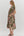 Paisley Pattern Cuff Band Tiered Dress- Olive