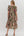 Paisley Pattern Cuff Band Tiered Dress- Olive