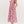 Floral Print Flutter Sleeve Pullover Dress- Pink