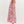 Floral Print Flutter Sleeve Pullover Dress- Pink