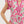 Floral Print Flutter Sleeve Pullover Dress- Pink