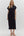 Solid Knit Split Collar Pullover Dress- Black
