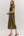 Solid Knit Split Collar Pullover Dress- Olive