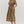 Floral Pattern Button Closure Dress- Brown