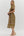 Floral Pattern Button Closure Dress- Brown