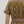 Floral Pattern Button Closure Dress- Brown