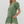 Floral Pleated Dress- Green