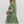 Floral Pleated Dress- Green