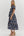 Botanical Pattern Dress- Navy