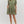 Diamond Lattice Floral Ruffle Dress- Olive
