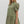 Diamond Lattice Floral Ruffle Dress- Olive