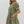 Diamond Lattice Floral Ruffle Dress- Olive