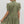 Diamond Lattice Floral Ruffle Dress- Olive
