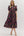 Floral Puff Sleeve Dress- Black