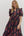 Floral Puff Sleeve Dress- Black
