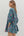 Floral Ruffle Cuff Band ¾ Sleeve Dress- Teal