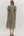 Botanical Print Puff Sleeve Dress- Hunter Green