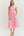 Solid V-Neck Zip-Up Dress- Lt. Pink