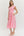 Solid V-Neck Zip-Up Dress- Lt. Pink