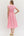 Solid V-Neck Zip-Up Dress- Lt. Pink