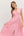 Solid V-Neck Zip-Up Dress- Lt. Pink