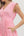 Solid V-Neck Zip-Up Dress- Lt. Pink