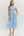 Solid V-Neck Zip-Up Dress- Lt. Blue