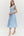 Solid V-Neck Zip-Up Dress- Lt. Blue
