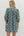 Floral 3/4 Sleeve V-Neck Dress- Teal