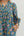 Floral 3/4 Sleeve V-Neck Dress- Teal