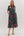 Floral Print Button Closure Dress- Hunter Green