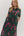 Floral Print Button Closure Dress- Hunter Green