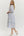 Floral Stripe Puff Sleeve Dress- Blue