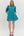 Striped 3/4 Puff Sleeve Dress- Green/Blue