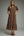 Eyelet Short Puff Sleeve Dress- Brown