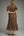 Eyelet Short Puff Sleeve Dress- Brown
