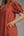 Eyelet Short Puff Sleeve Dress- Rust