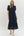 Eyelet Short Puff Sleeve Dress- Navy