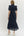 Eyelet Short Puff Sleeve Dress- Navy
