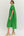 Solid Short Sleeve Collar Dress- Green