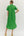 Solid Short Sleeve Collar Dress- Green